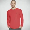 GO DRI All Day L/S Diamond Tee Solid