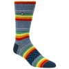 1 Pack Retro Stripes Crew Sock