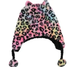 Plush Leopard Hat Set