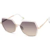 Semi-Rimless Geometric Sunglasses
